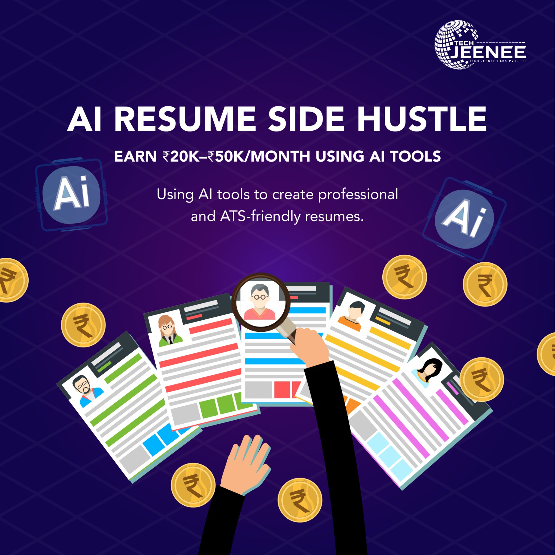 AI Resume Side Hustle: Earn ₹20K–₹50K/Month Using AI Tools